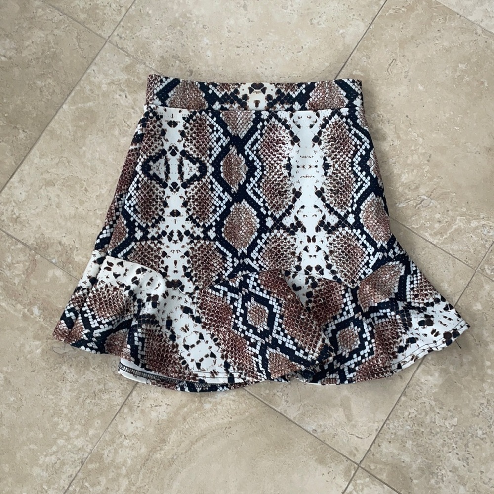PrettyLittleThing Snake Skin Skirt